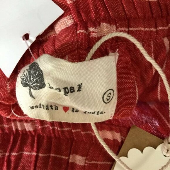 Women's Red Cropped Pants - Picture 7 of 8